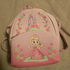 Loungefly Disney Sleeping Beauty Chibi Princess Aurora Pink Mini Backpack